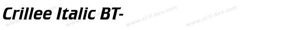Crillee Italic BT字体转换
